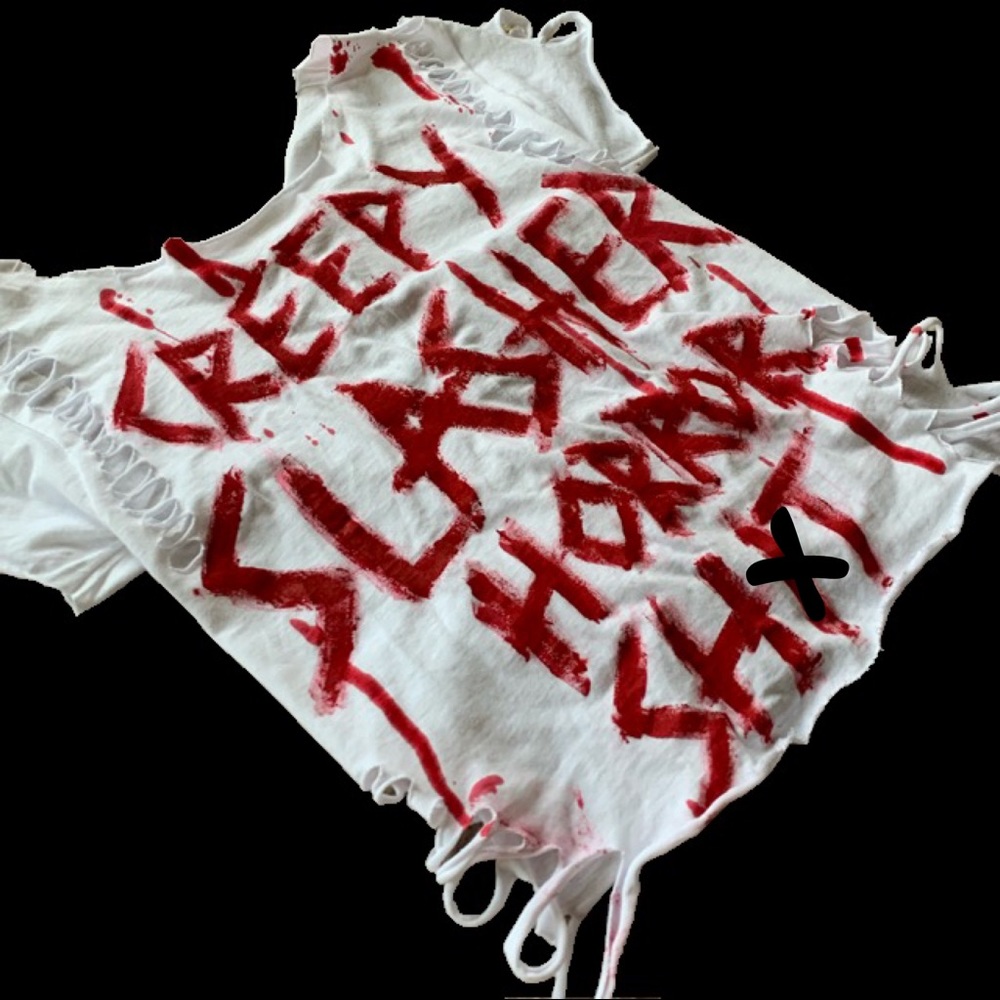 Custom cut up/braided Halloween costume t-shirt